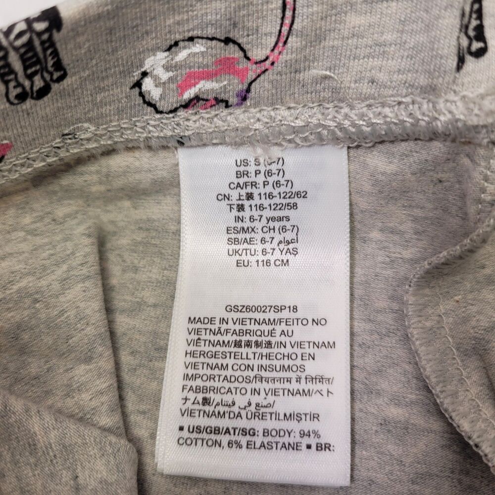 Spotted Zebra Girls  Active Stretch Blue & Gray Printed Legging Small (2-Pack) - Picture 8 of 11